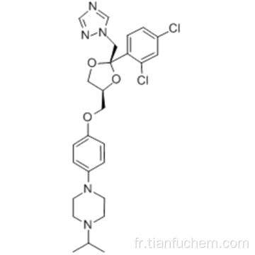 Pipérazine, 1- [4 - [[(2R, 4S) -2- (2,4-dichlorophényl) -2- (1H-1,2,4-triazol-1-ylméthyl) -1,3-dioxolane-4 -yl] méthoxy] phényl] -4- (1-méthyléthyle) -, rel-CAS 67915-31-5